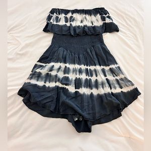 Tie-Dye navy and white romper